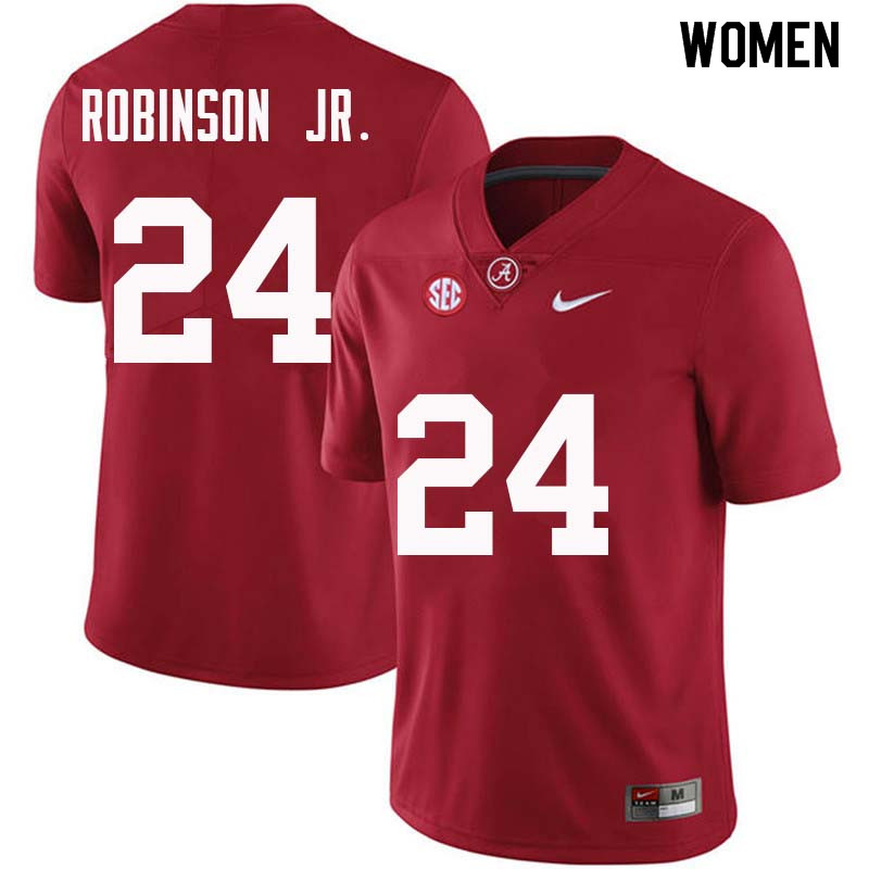 Alabama Crimson Tide Women's Brian Robinson Jr. #24 Crimson NCAA Nike Authentic Stitched College Football Jersey GP16H65OF